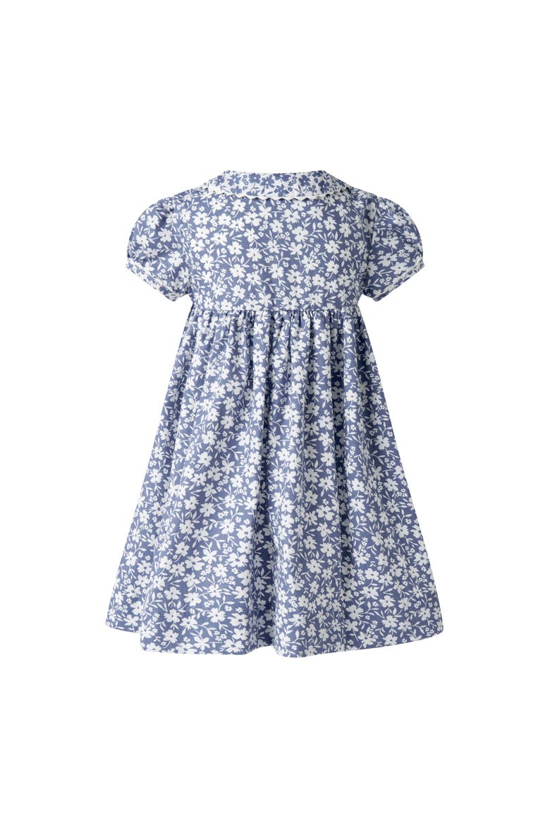 Floral Button-Front Dress and Bloomers, Alternate, color, Blue
