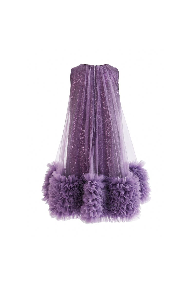 Serenata Glitter Tulle Dress, Alternate, color, Purple