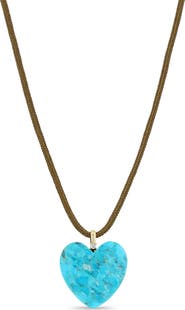 Zoë Chicco Turquoise Heart Paracord Necklace