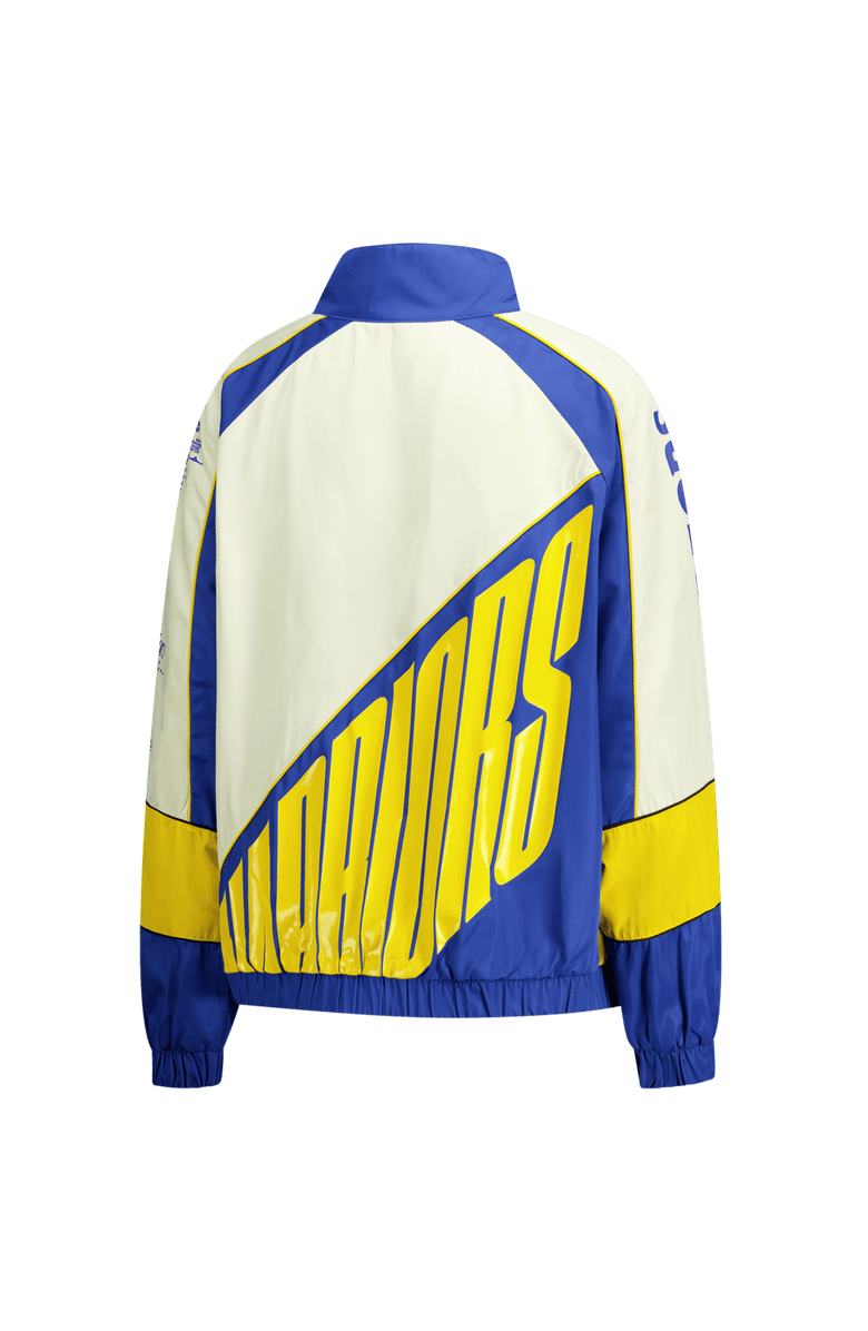 THE WILD COLLECTIVE Unisex The Wild Collective Cream Golden State Warriors Oversized Raglan Full-Zip Track Jacket, Alternate, color, Cream