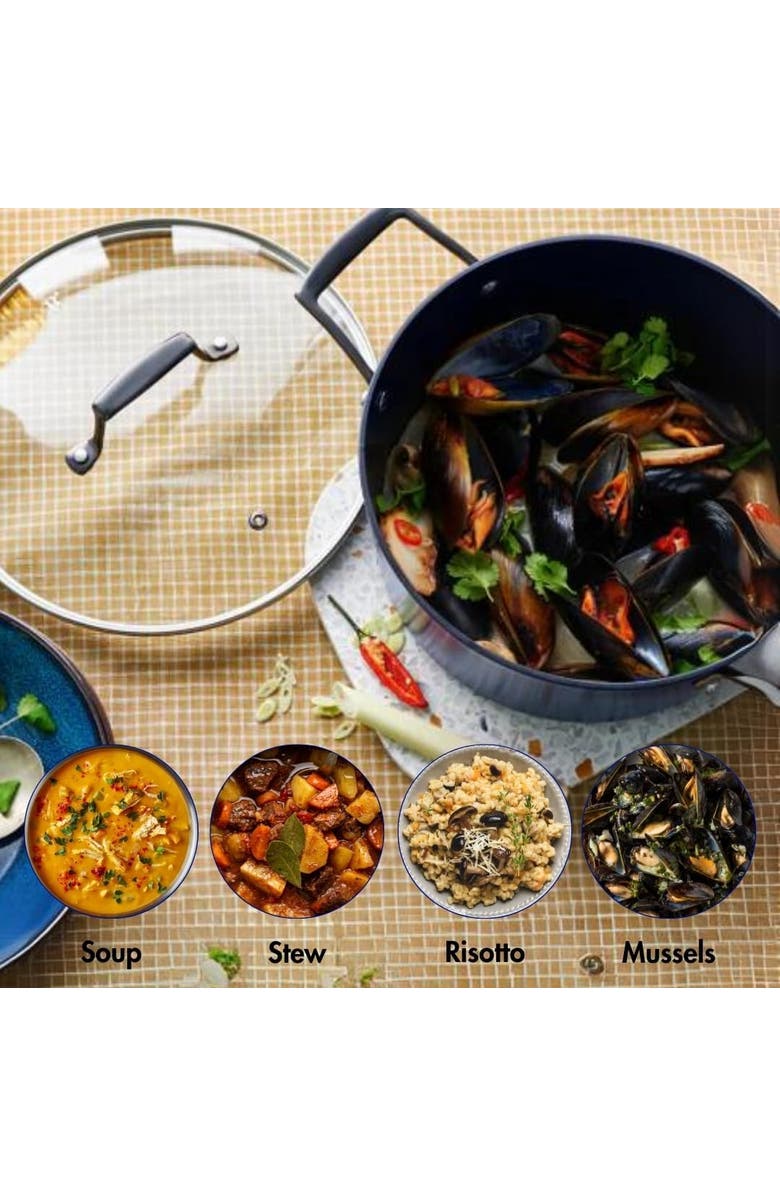 Blu. 4.5QT Casserole Pot with Lid, Alternate, color, Black