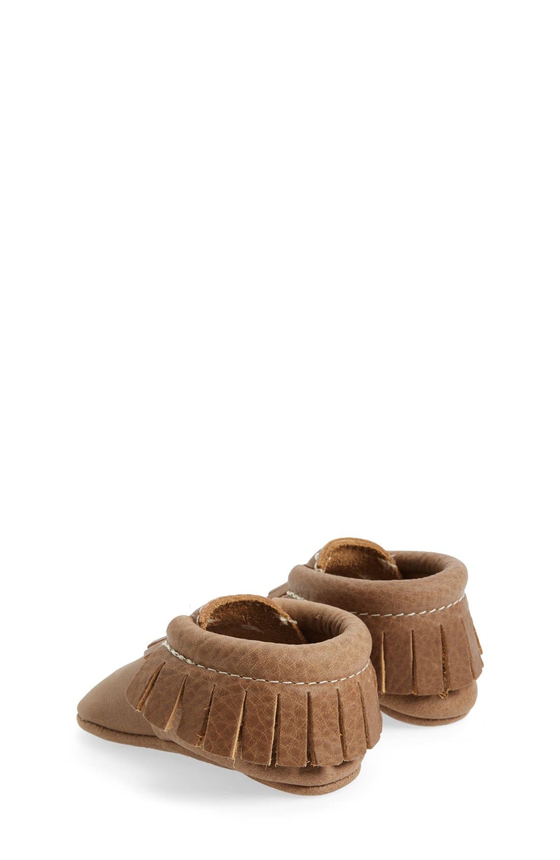 Leather Moccasin, Alternate, color, WEATHERED BROWN