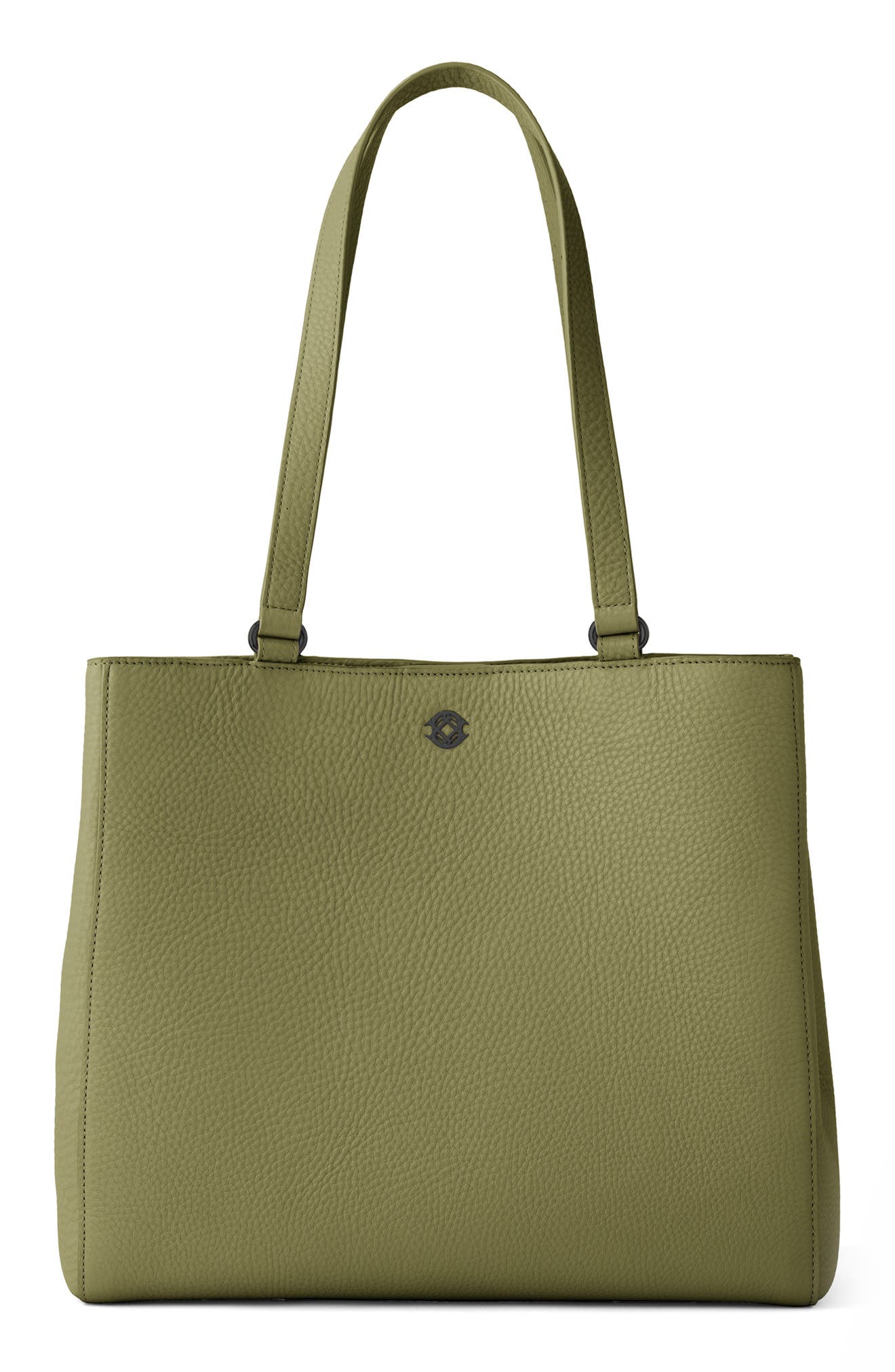 Large Allyn Leather Tote, Main, color, PICKLE
