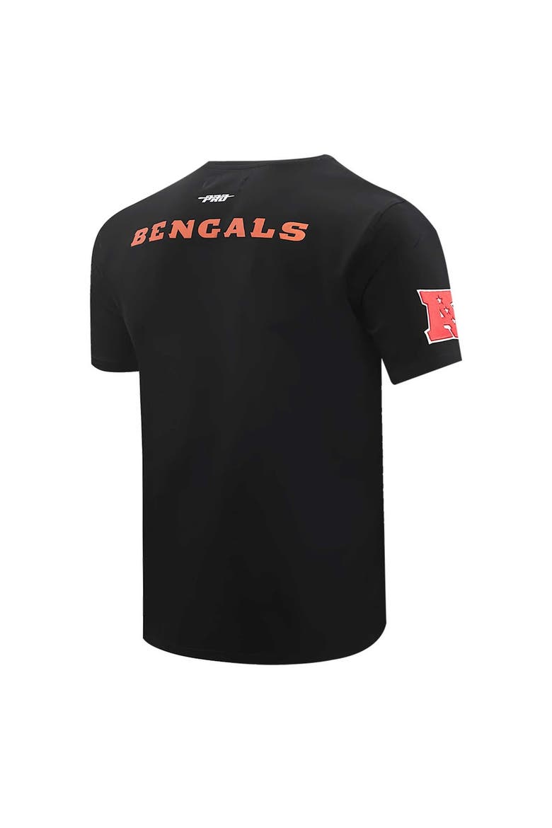 Men's Pro Standard Black Cincinnati Bengals Retro Striper T-Shirt, Alternate, color, Black