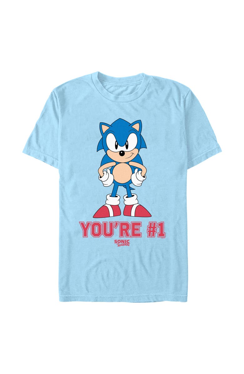 Sonic the Hedgehog Men's Sonic the Hedgehog You're The Number One Graphic T-Shirt, Main, color, Light Blue