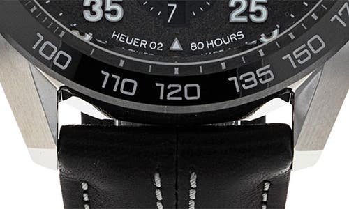 Watchfinder & Co. Tag Heuer 2021 Porsche X Carrera Chronograph Leather Strap Watch, 44mm In Black