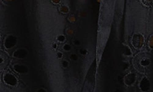 Sea Level Ibiza Cotton Eyelet Boxer Shorts In Black