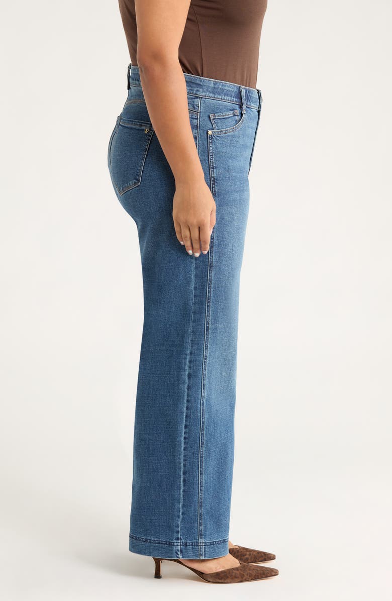 Wit & Wisdom Gracie Skyrise Double Side Seam Wide Leg Jeans, Alternate, color, Mid Blue