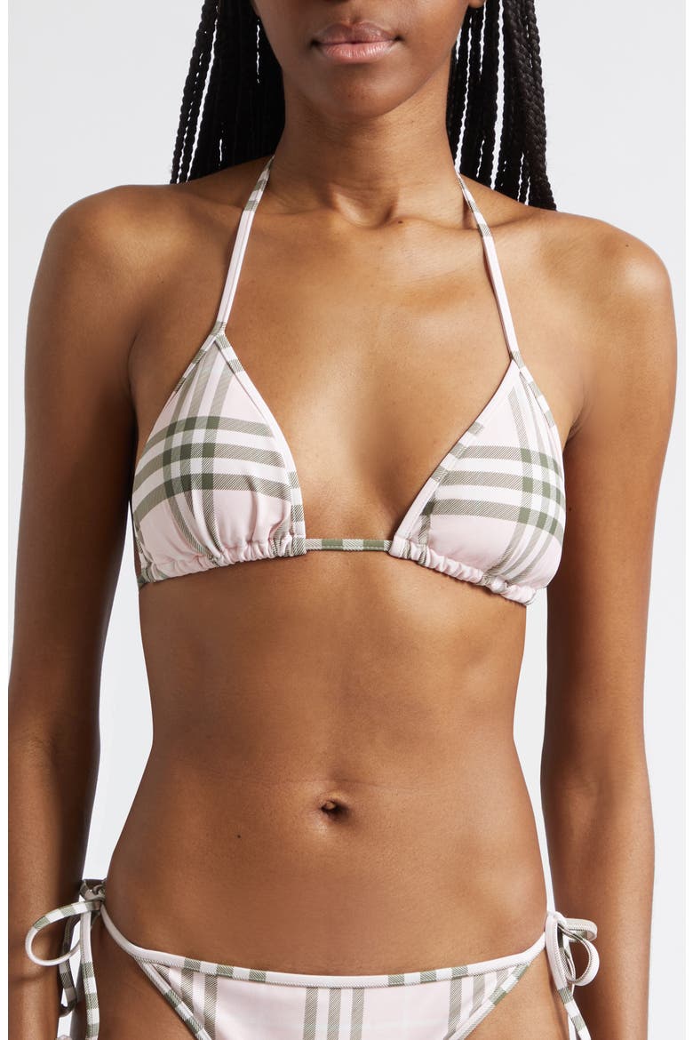 Sadie Check String Bikini Top, Main, color, MALLOW PINK IP CHECK