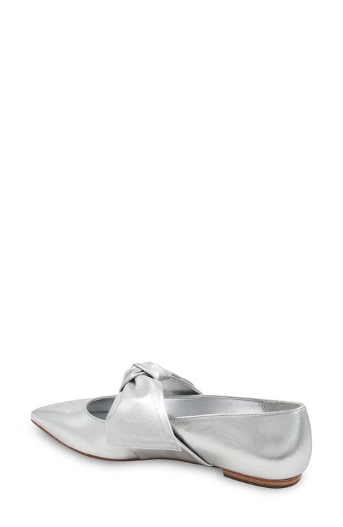 Bcbg Max Azria Prely Pointed Toe Flat In Silver