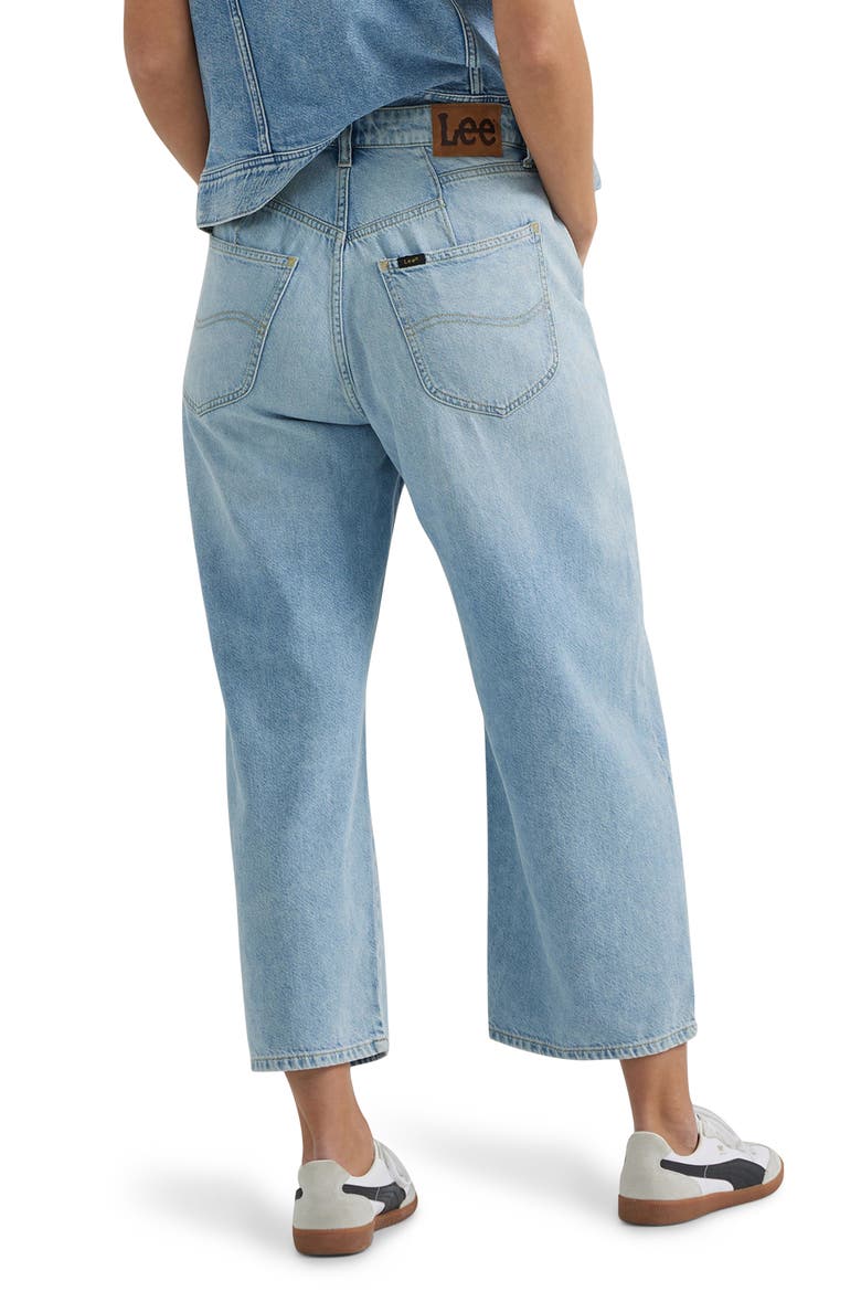 Button Fly High Waist Loose Fit Ankle Jeans, Alternate, color, BRIGHTEST DAY