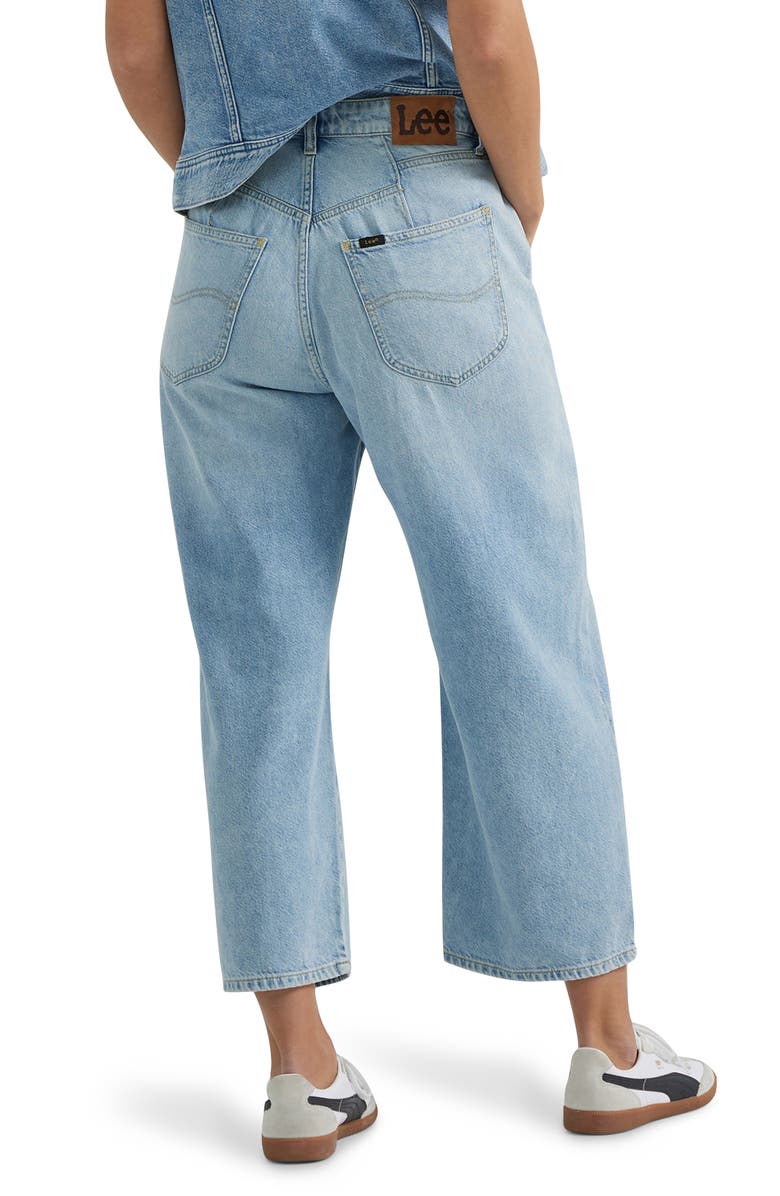 Lee Button Fly High Waist Loose Fit Ankle Jeans, Alternate, color, Brightest Day