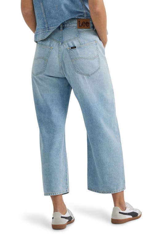 Lee Button Fly High Waist Loose Fit Ankle Jeans In Brightest Day