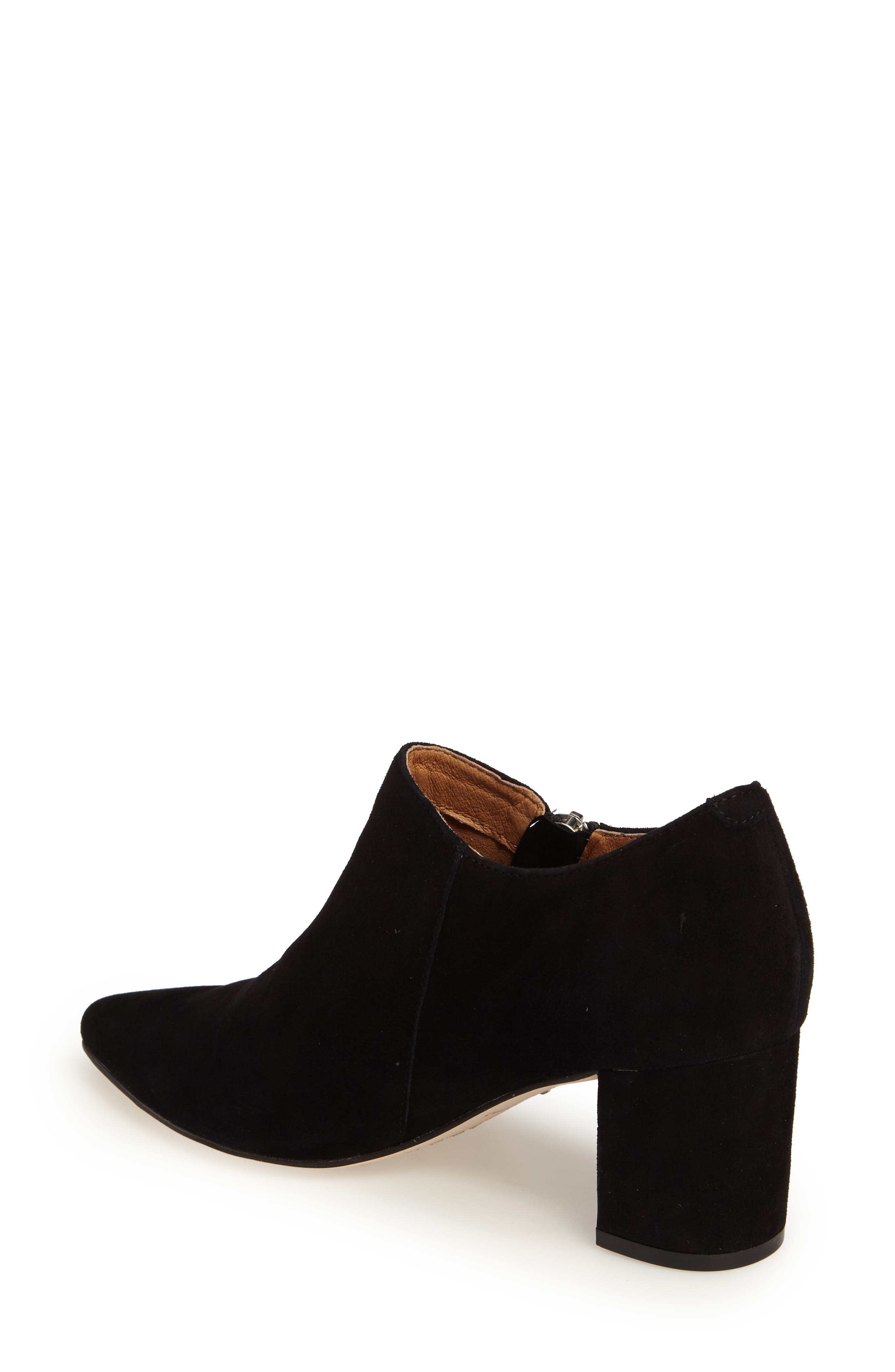 Radar Pointy Toe Bootie, Alternate, color, BLACK SUEDE