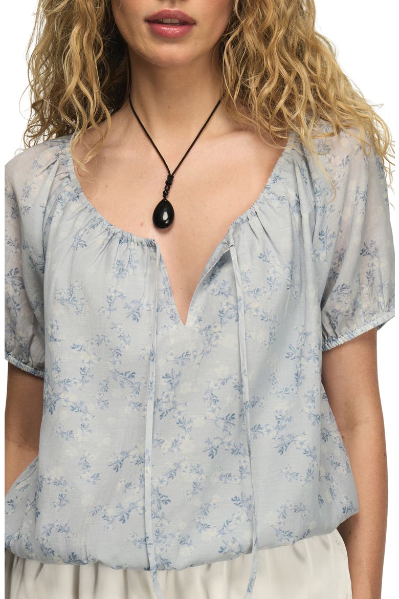 Bubble Hem Top, Alternate, color, BLUE FLORAL