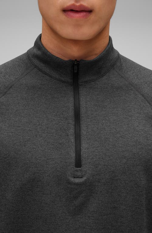 Reigning Champ Recovery Brushed Jersey Quarter Zip Pullover In Gray