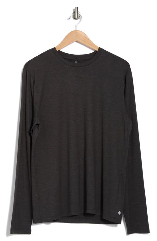 Z By Zella Alki Long Sleeve Trainer T-shirt In Black Caviar