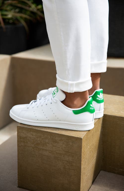 Adidas Originals Adidas Stan Smith Low Top Sneaker In White/white/green