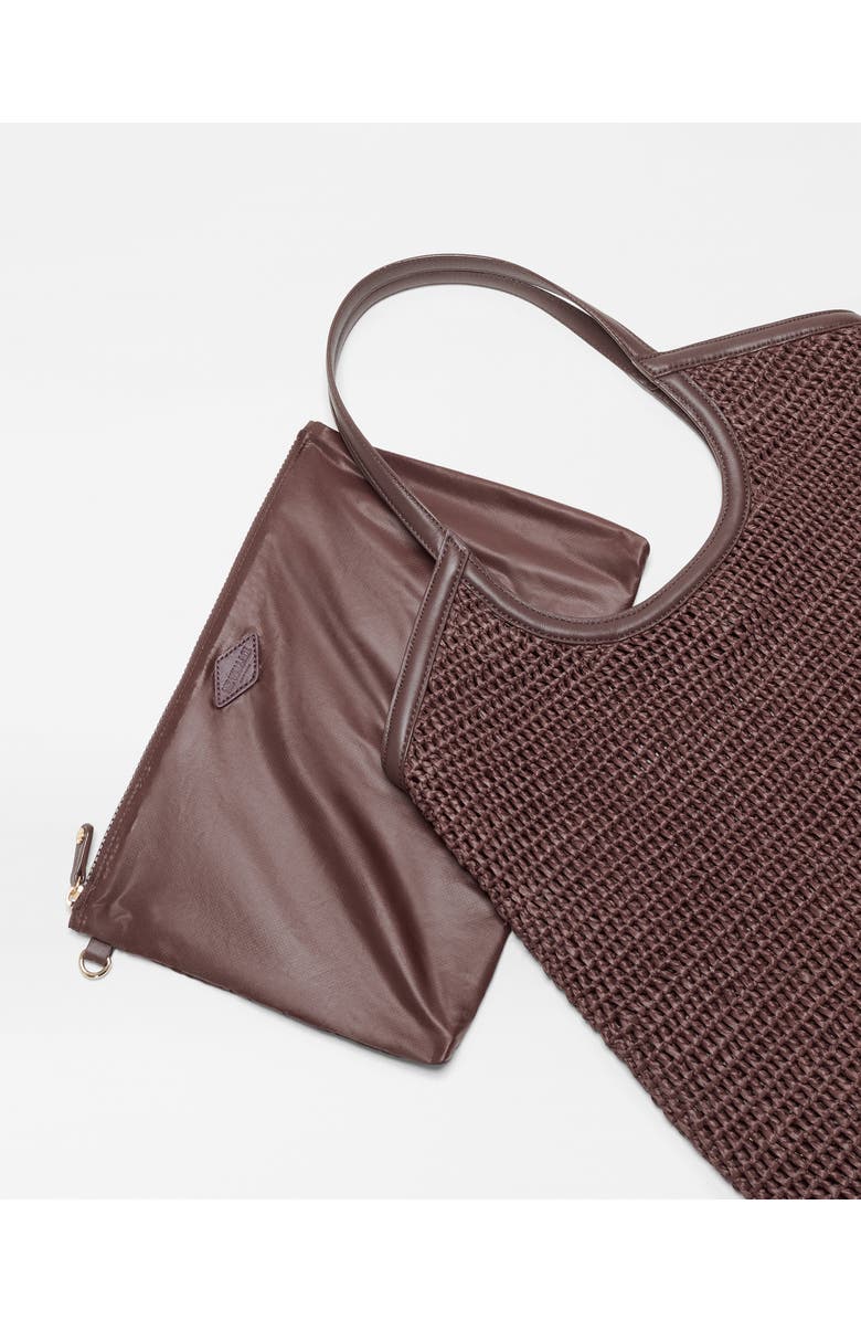 MZ Wallace Large Georgica Crochet Tote, Alternate, color, Brown Crochet