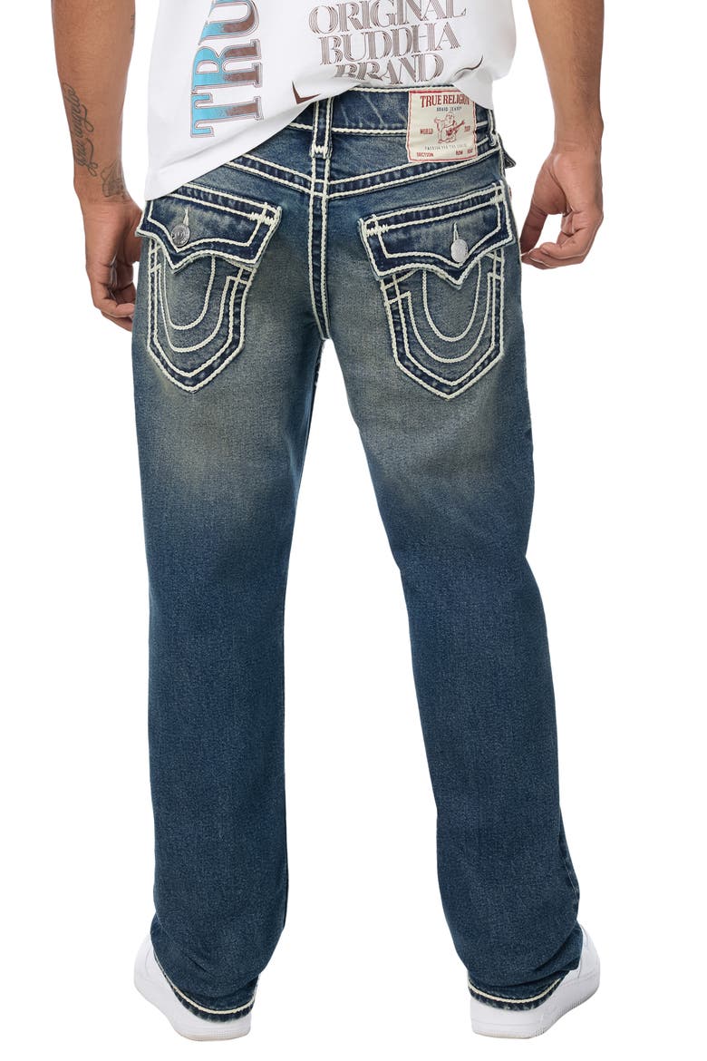 Ricky Rope Stitch Flap Straight Leg Jeans, Alternate, color, DENIM DUSTSTROM DARK WASH