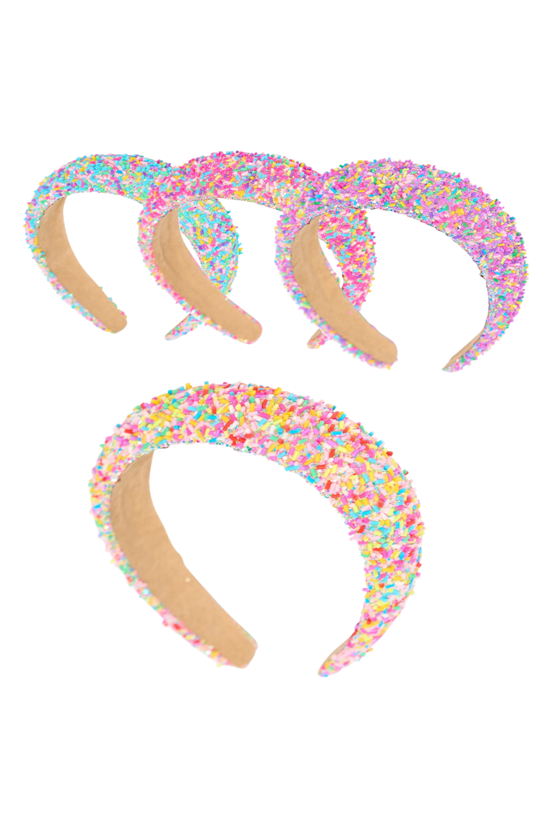 Confetti Puff Headband, Alternate, color, Confetti Light Pink
