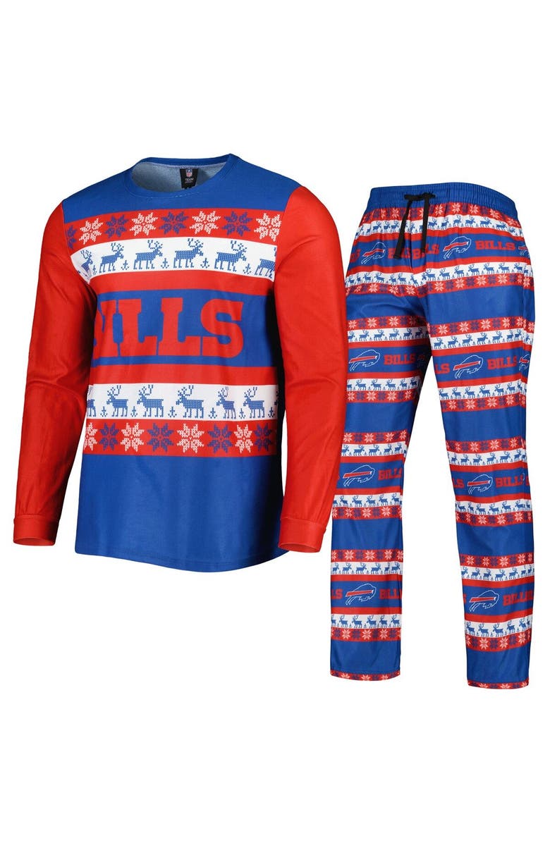 FOCO Men's FOCO Royal Buffalo Bills Team Ugly Pajama Set, Main, color,