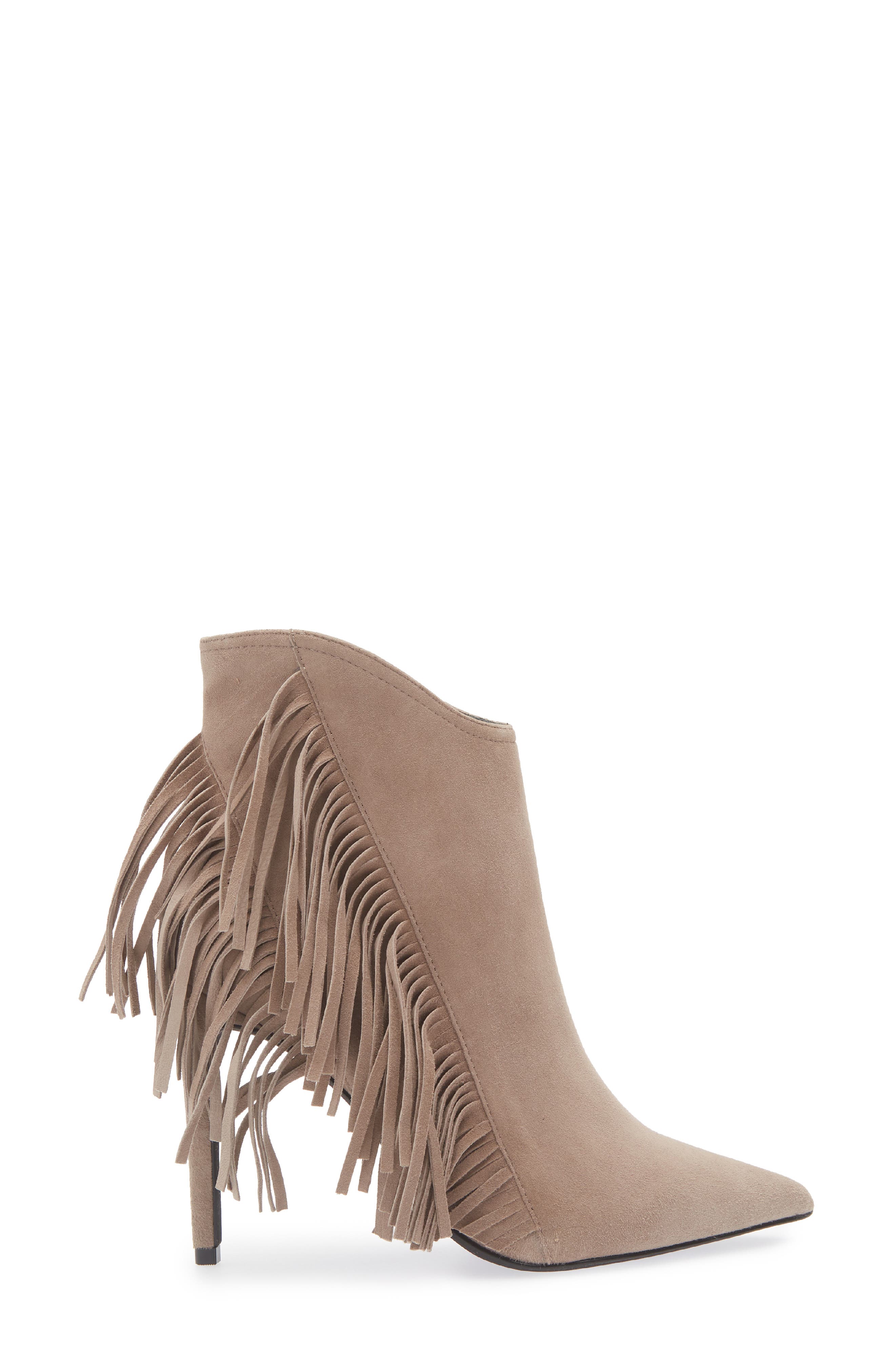 AllSaints Izzy Fringe Bootie, Alternate, color, 