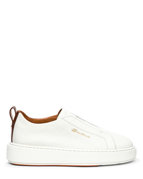 Tumbled Leather Slip-On Sneaker