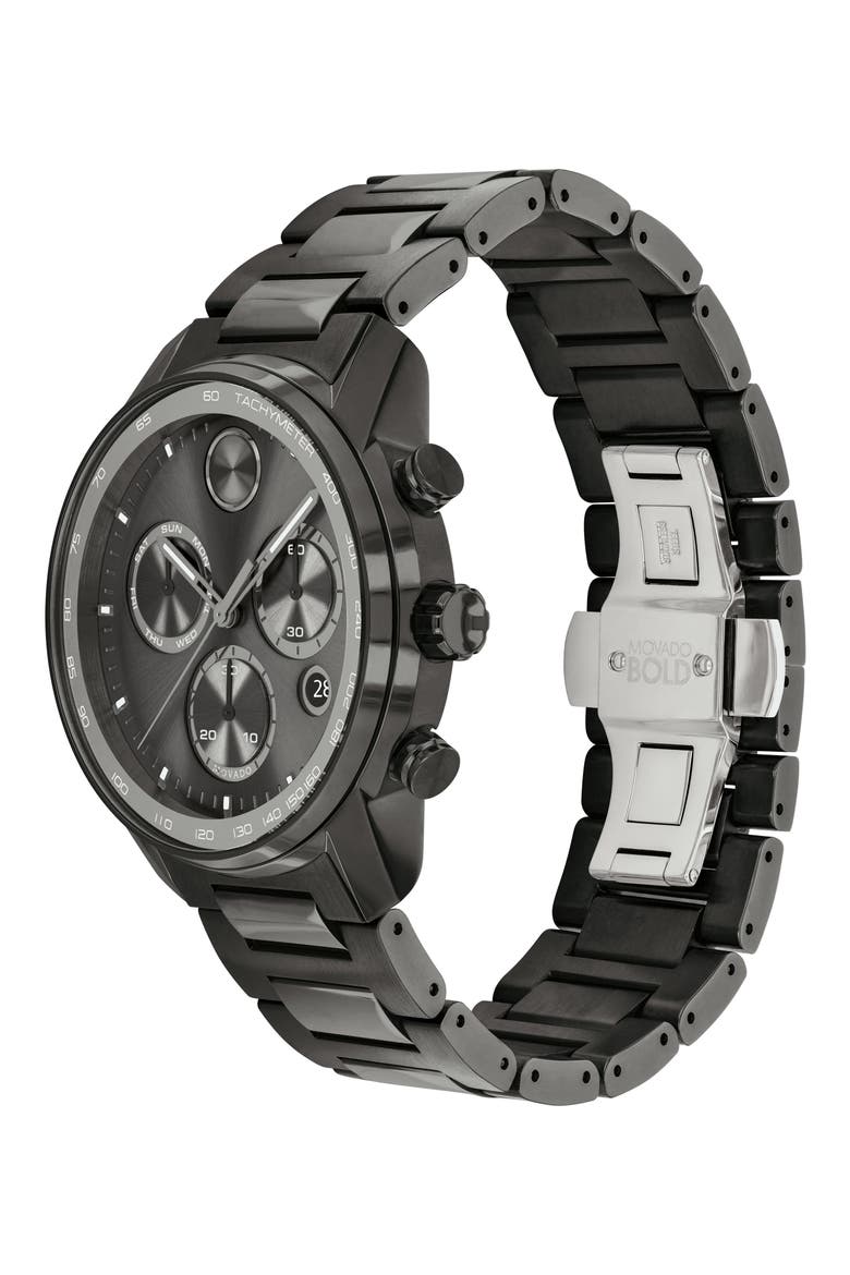 Bold Verso Chronograph Bracelet Watch, 44mm, Alternate, color, GRAY DIAL