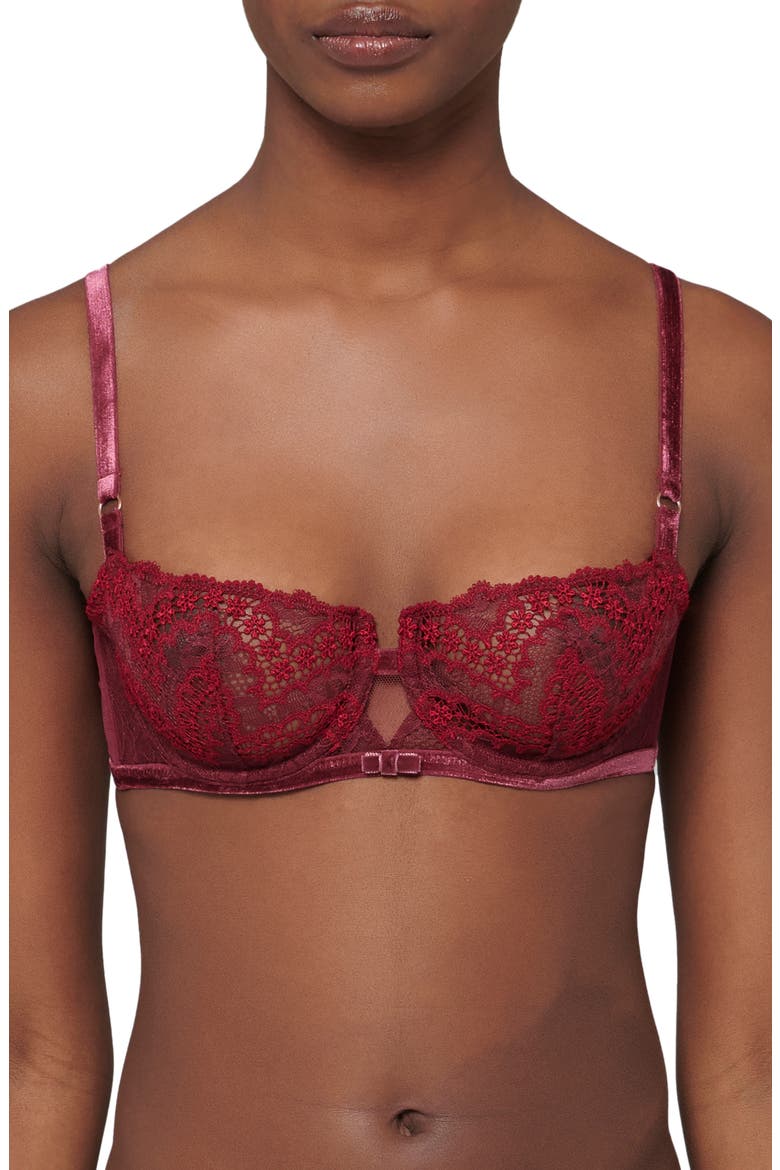 Scenario Underwire Demi Bra, Main, color, SPINEL RED
