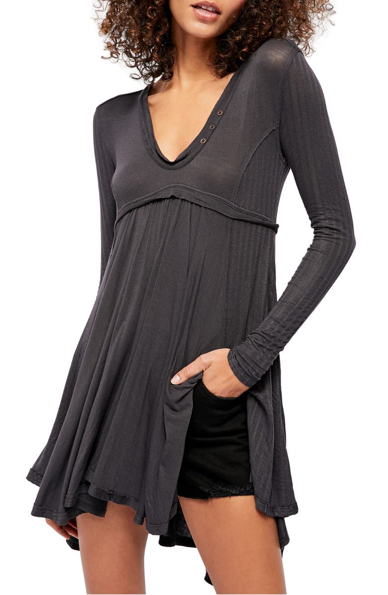 Free People Birdie Henley Tunic Top, Main, color, 