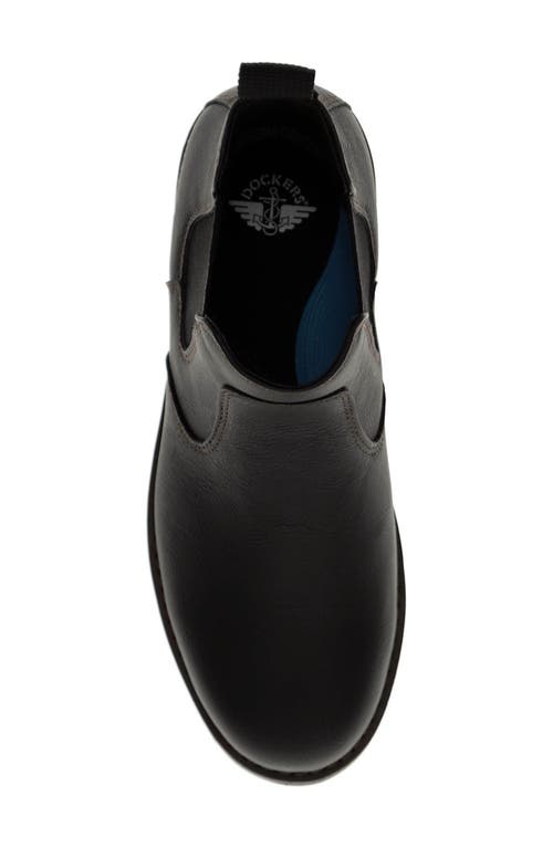 Dockers Mens Stretch Faux Leather Chelsea Boots In Black