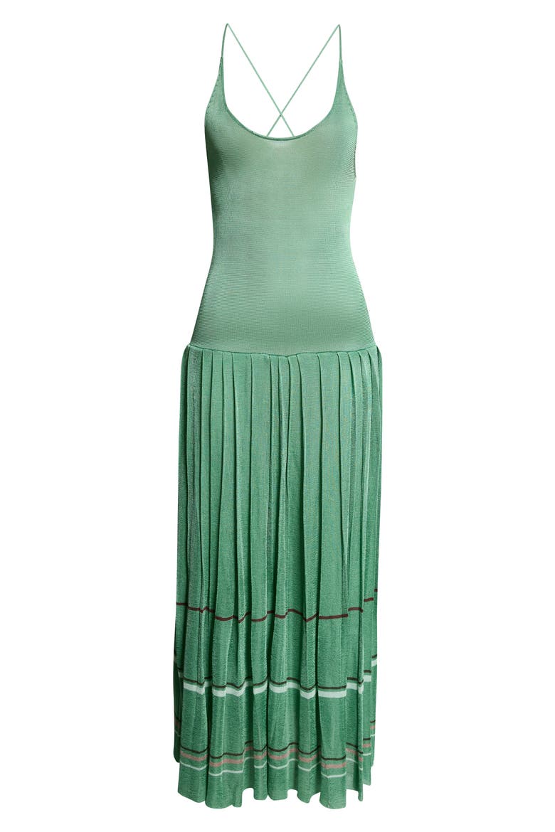 Kingsley Pleated Maxi Dress, Alternate, color, LILY PAD
