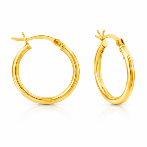 14k Gold Hollow 30MM Hoops