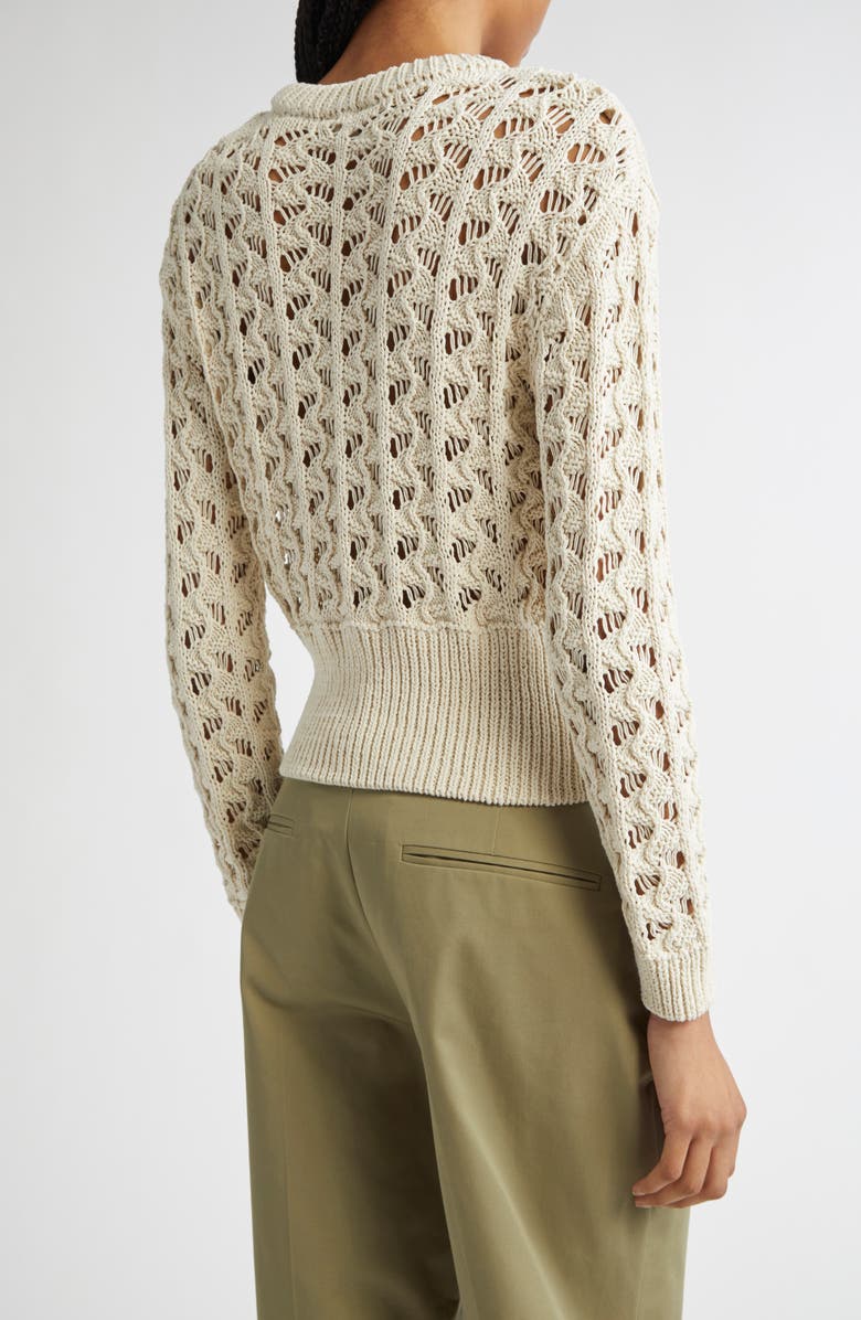 BITE Studios Vento Organic Cotton Crewneck Sweater, Alternate, color, Cream