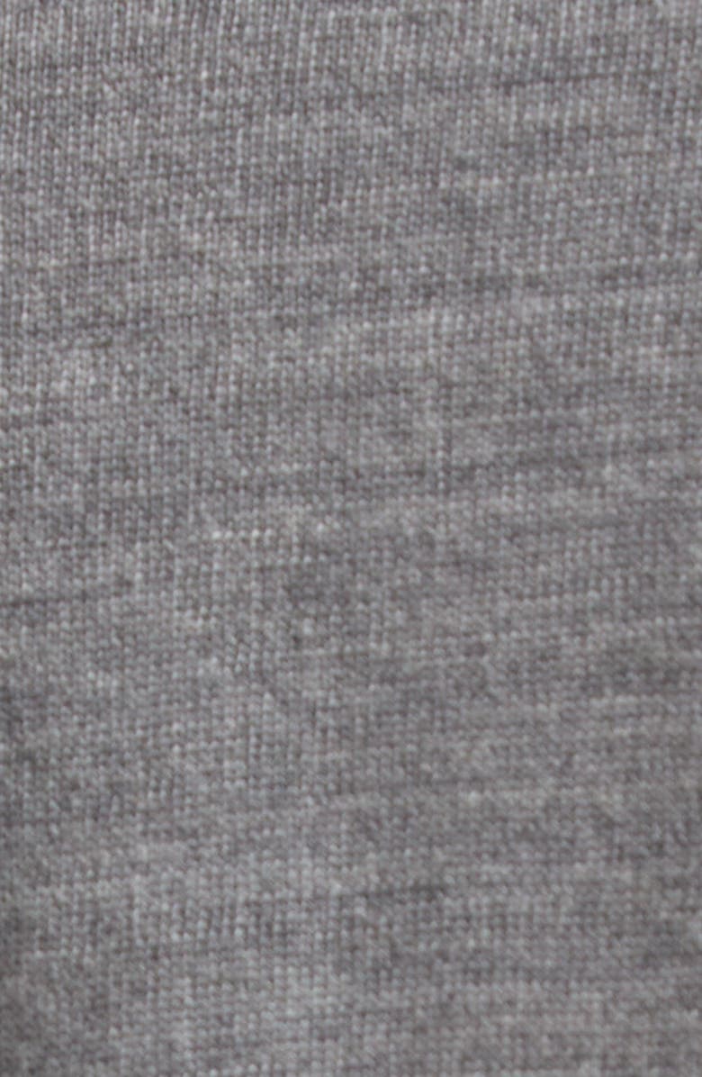 Stella McCartney Frilled Lightweight Wool Polo, Alternate, color, Grey Melange