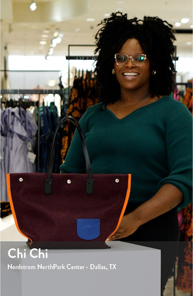 Essential Wool & Leather Open Tote, sales video thumbnail