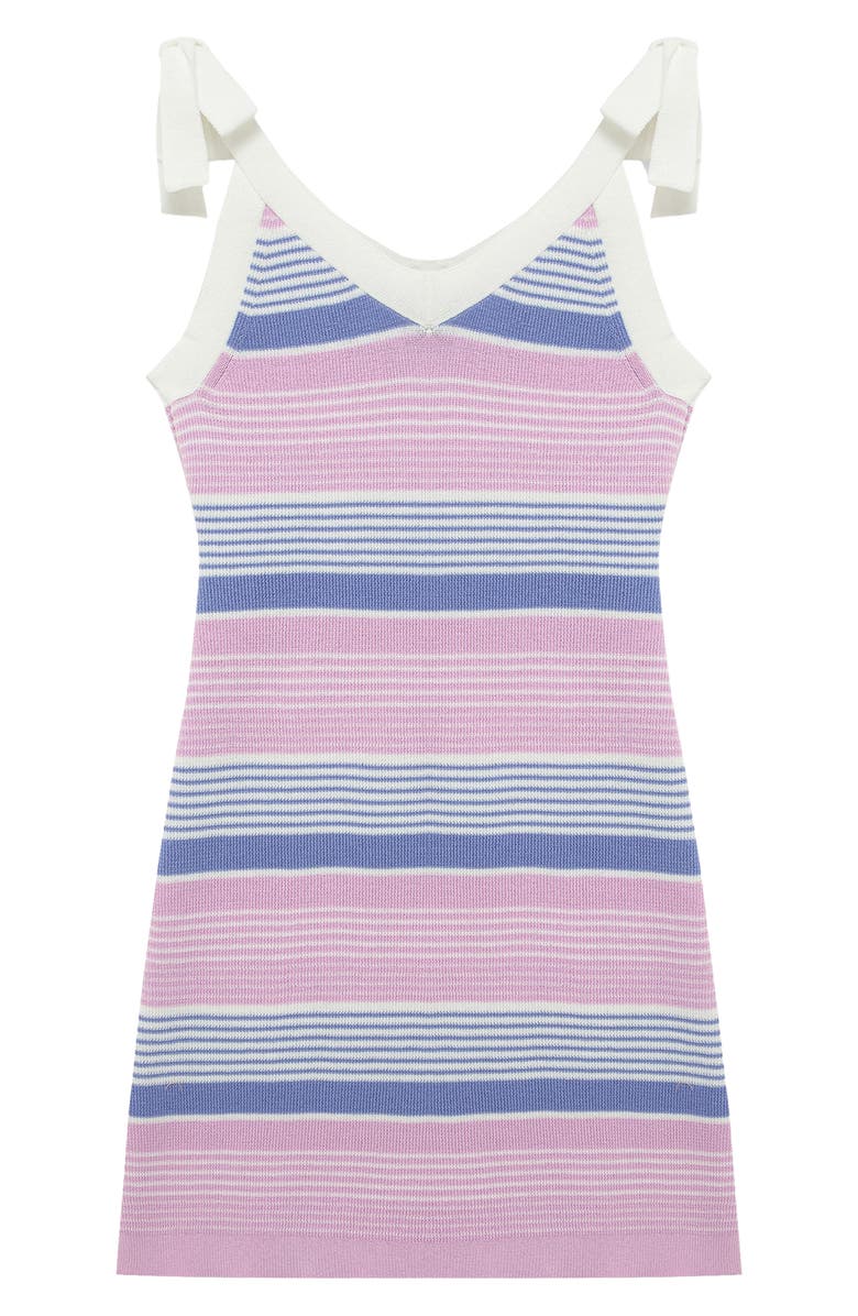 Habitual Kids' V-Neck Stripe Knit Dress, Alternate, color, Multi
