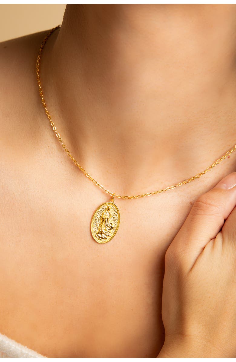 Seven Saints Quan Yin Goddess of Compassion & Mercy Necklace, Alternate, color, White