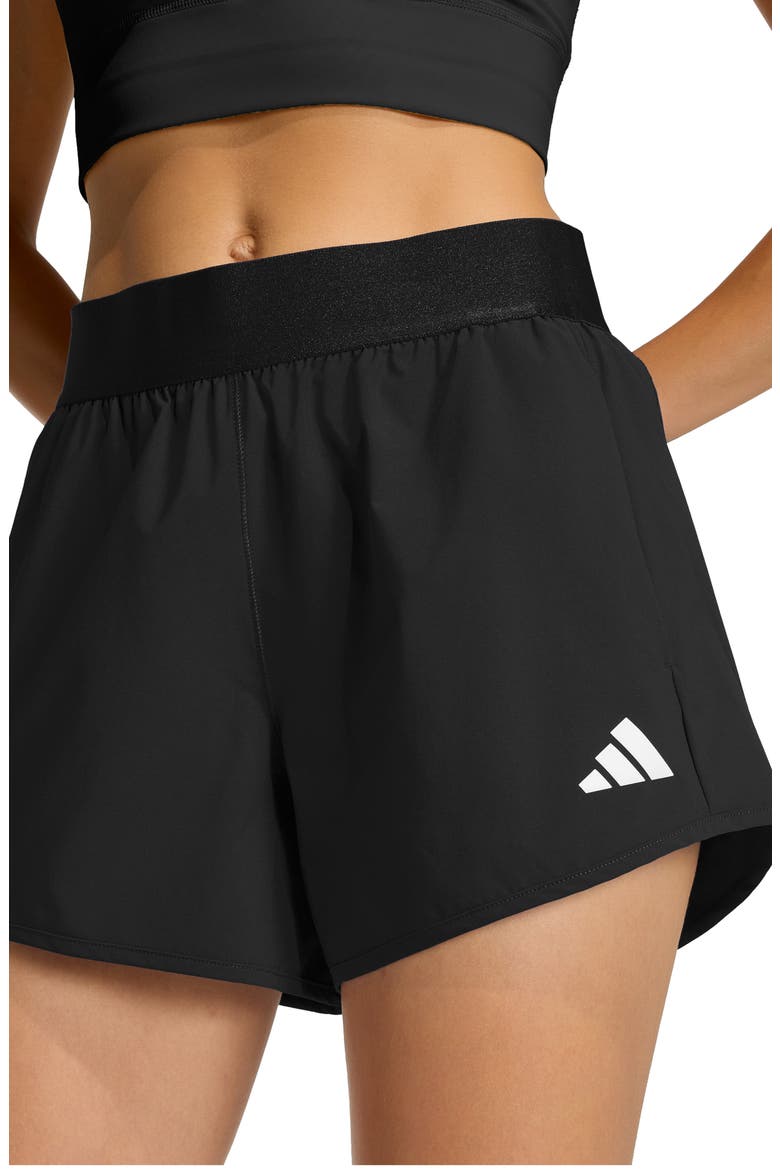 Pacer Workout Flex Woven Shorts, Alternate, color, BLACK