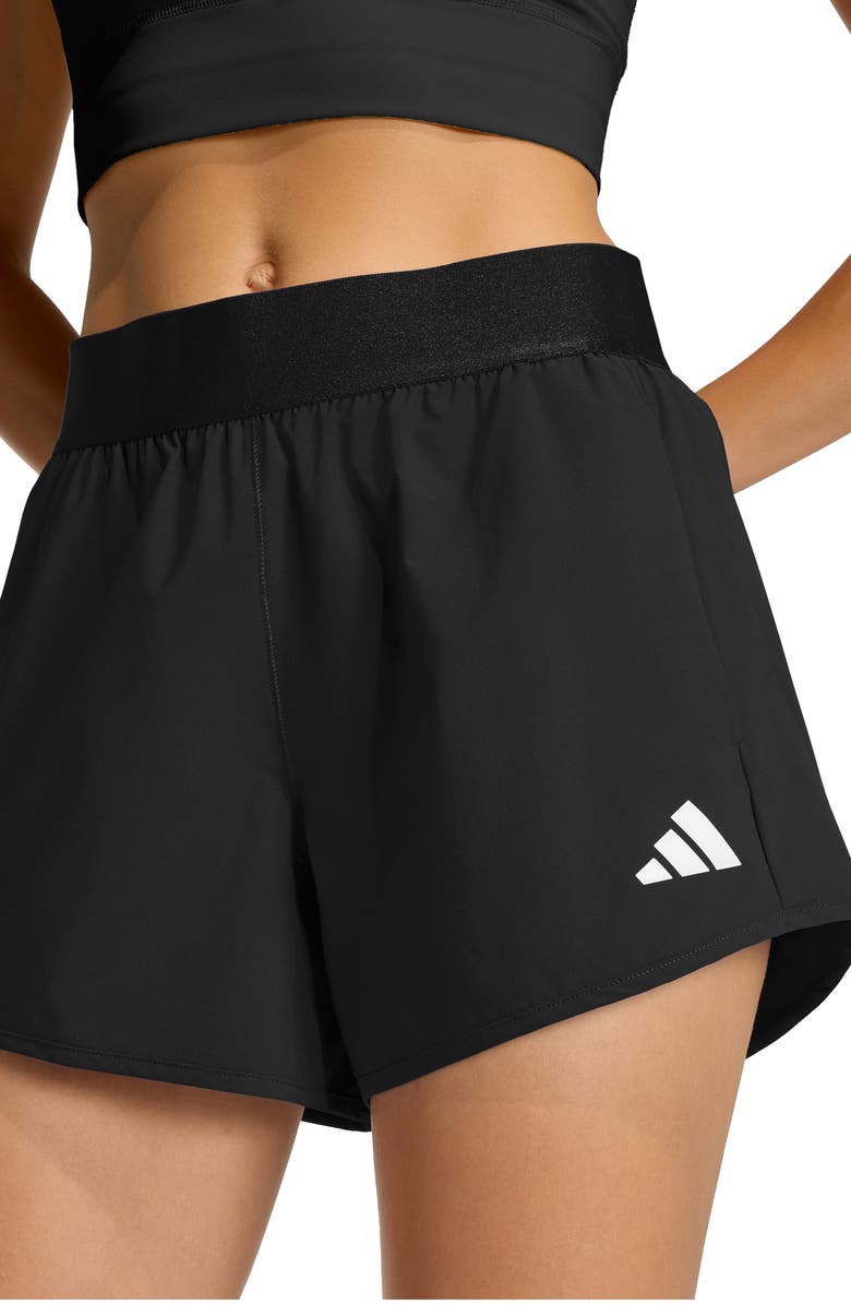 adidas Pacer Workout Flex Woven Shorts, Alternate, color, Black