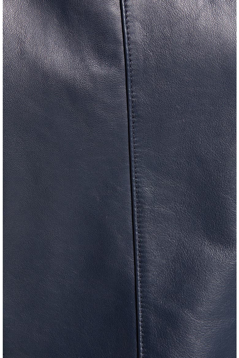 Lambskin Leather Jacket, Alternate, color, NAVY
