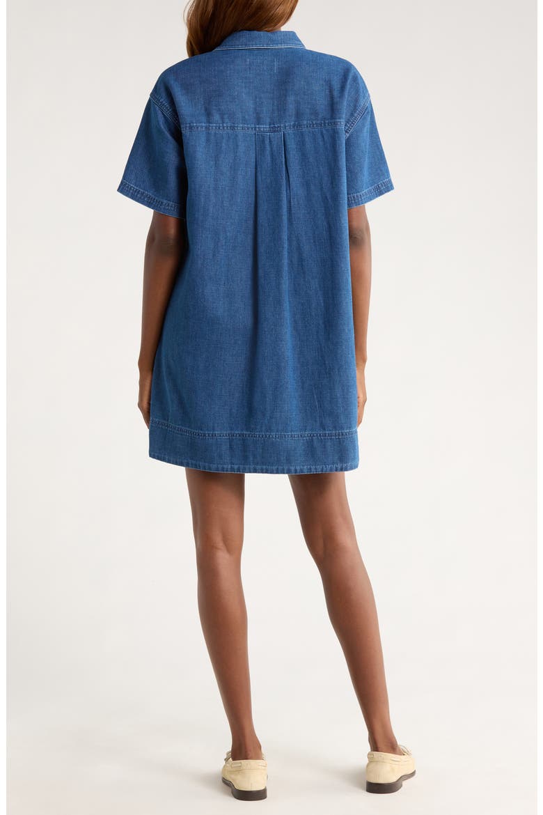 Liza Denim Minidress, Alternate, color, MEDIUM WASH