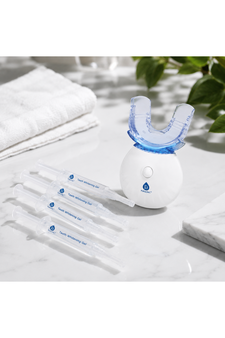 LED Teeth Whitening Kit with Additional Syringes, Alternate, color, White