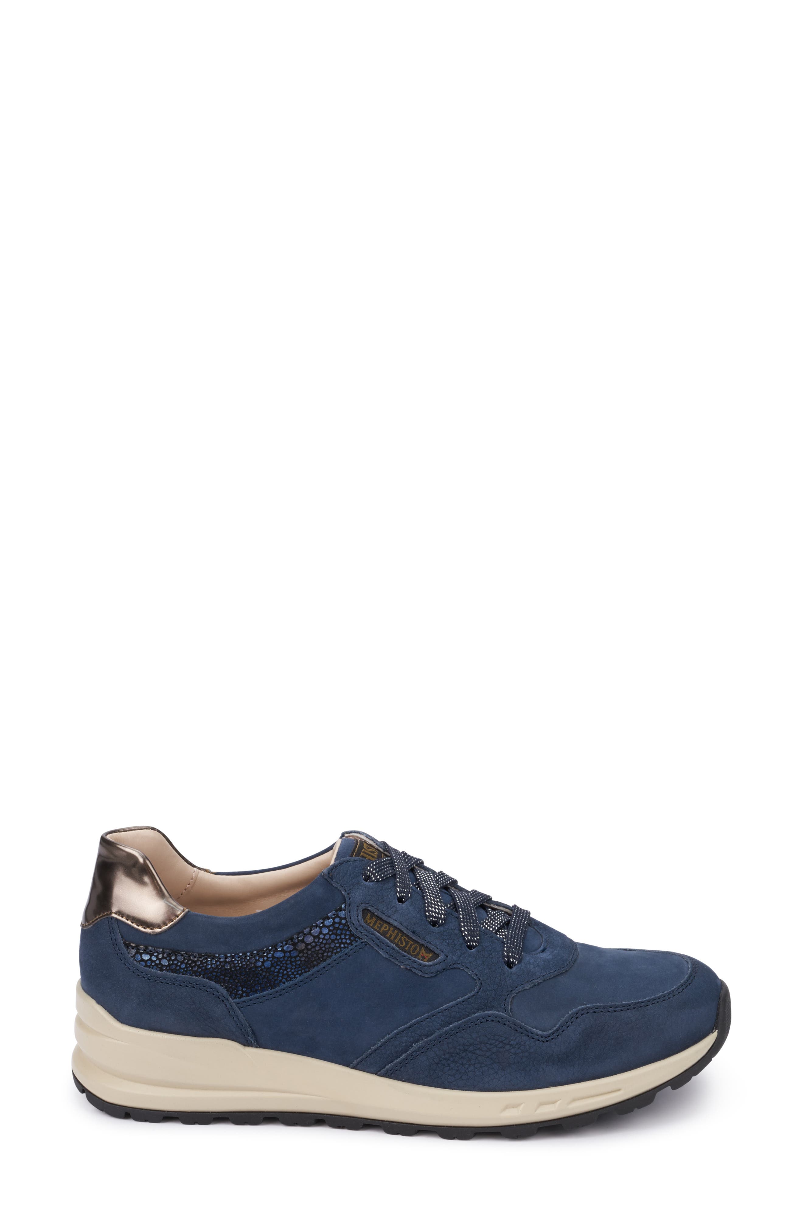 Viktoria Sneaker, Alternate, color, JEANS BLUE NUBUCK LEATHER