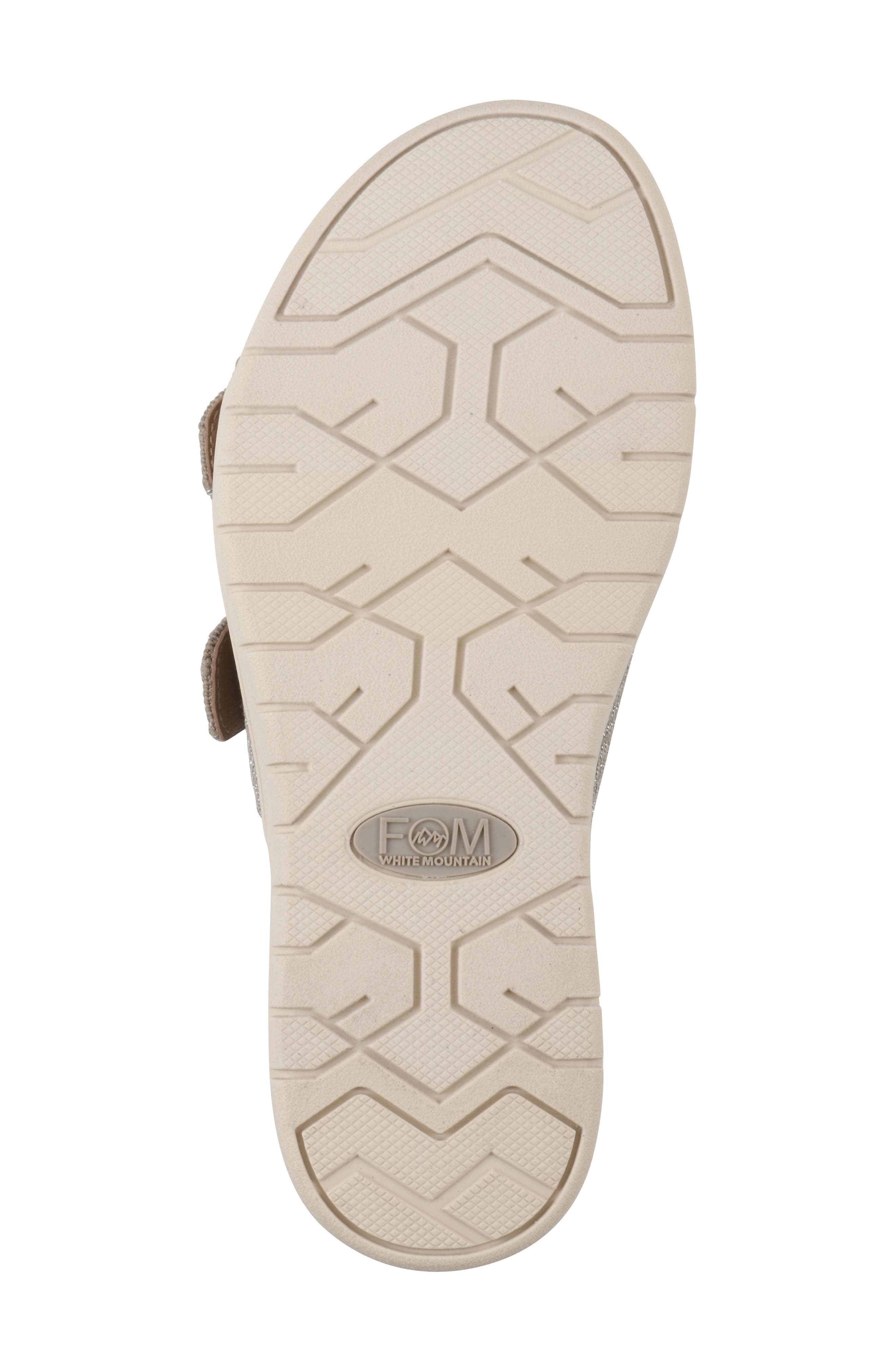 White Mountain Footwear Nanny FOM Recovery Slide Sandal, Alternate, color, Gold/ Fabric