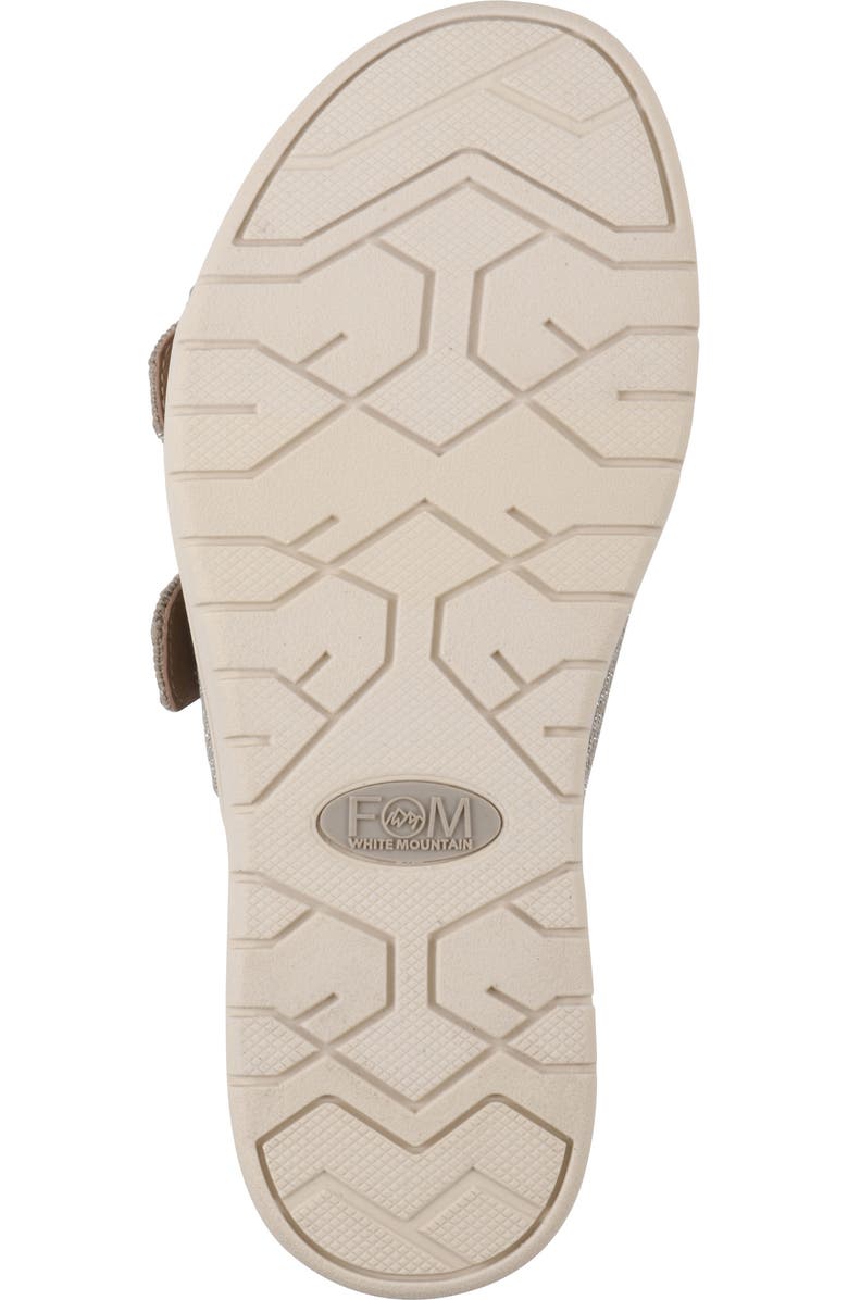 White Mountain Footwear Nanny FOM Recovery Slide Sandal, Alternate, color, Gold/ Fabric