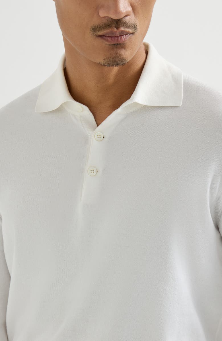 Brunello Cucinelli Polo-style sweater, Alternate, color, Panama