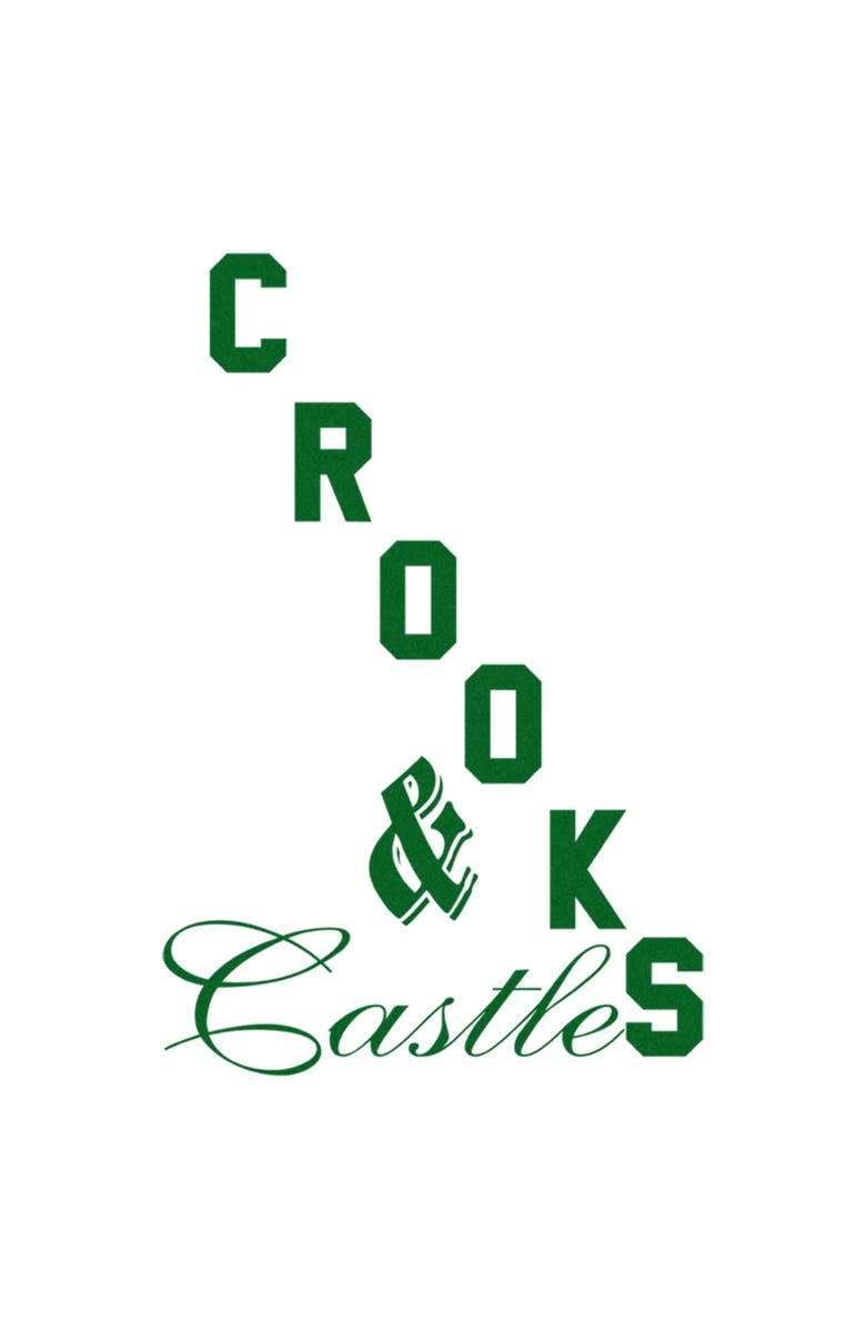 Crooks & Castles Men's Crooks & Castles Green Big Bold Logo Graphic T-Shirt, Alternate, color, White