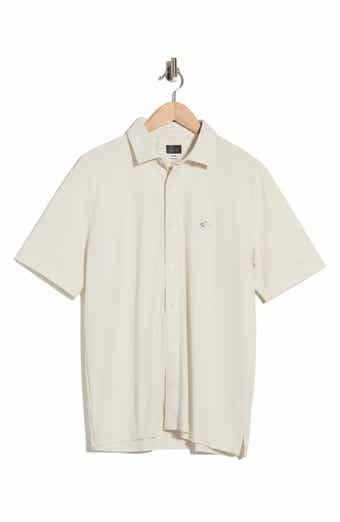 Greg Norman Stretch Piqué Button Front Shirt